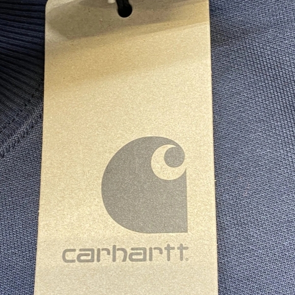 Carhartt WIP Mens Sweatshirt Deep Night Blue Size M Embroidered Logo Pullover - Picture 8 of 9